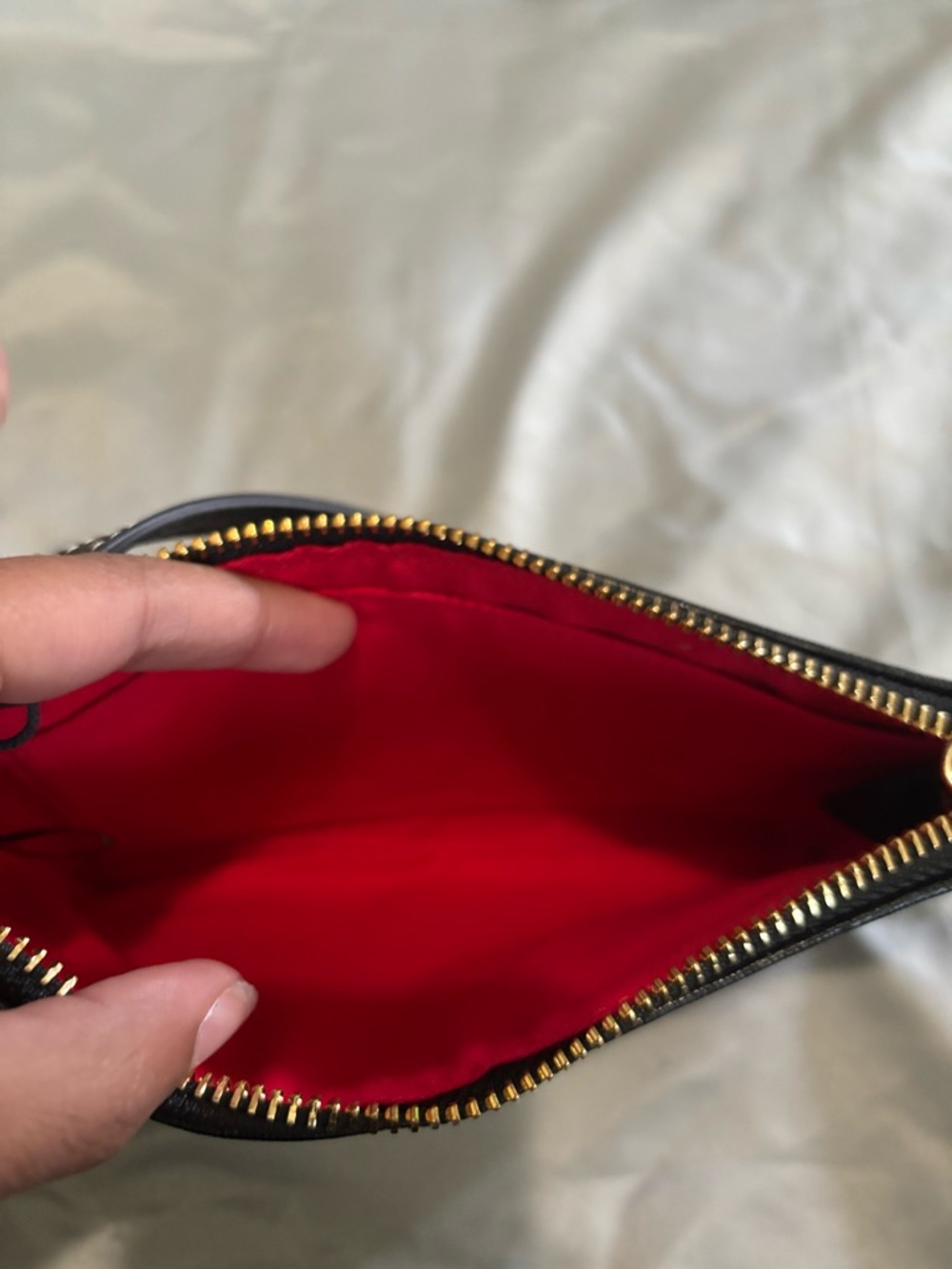 Dooney & Bourke Black Leather Wristlet Clutch with Gold Hardware - Picture 5 of 7